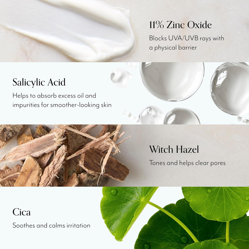 Bliss Block Star Clarifying Daily Mineral Sunscreen Broad Spectrum Spf 30, Blendable Pore Safe Formula For Blemish Prone Skin With Salicylic Acid And Witch Hazel, 1.4 Fl Oz