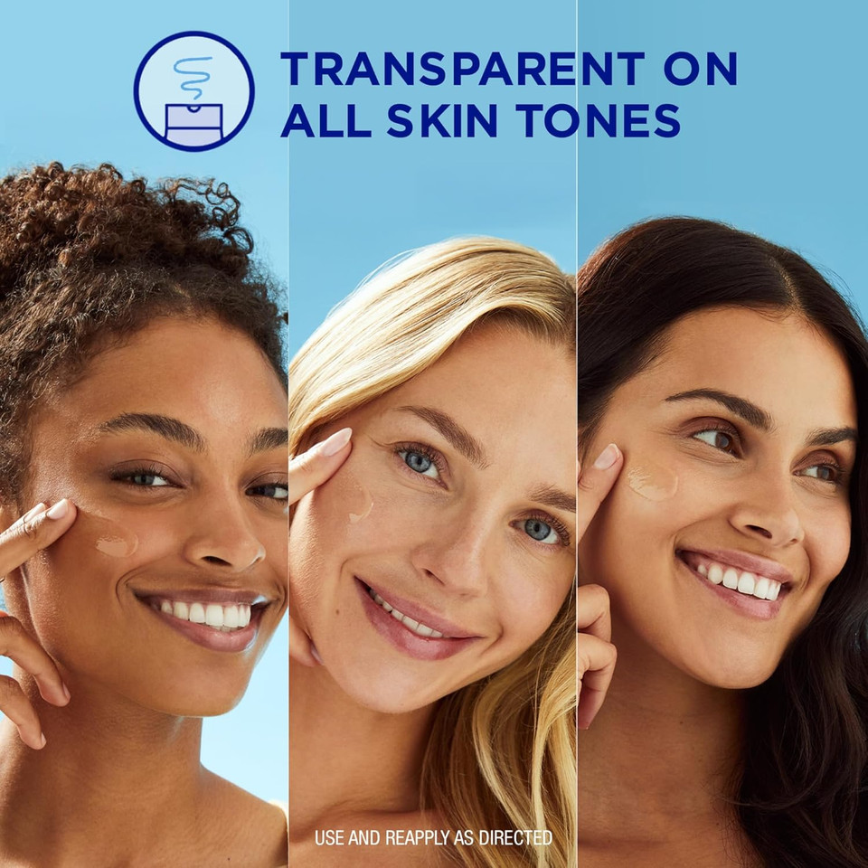 Coppertone Every Tone Invisible Finish Brightening Uv Defense Face Sunscreen Spf 60+ With Niacinamide, Lightweight, Blends In Clear Sunscreen For All Skin Tones, 1.7 Fl Oz Pump Bottle
