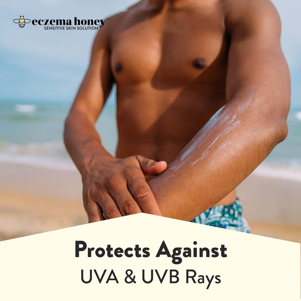 Eczema Honey Hydrating Mineral Sunscreen - Lightweight Spf 30 Sun Cream - Body & Face Sunscreen For All Ages (1.7 Oz)