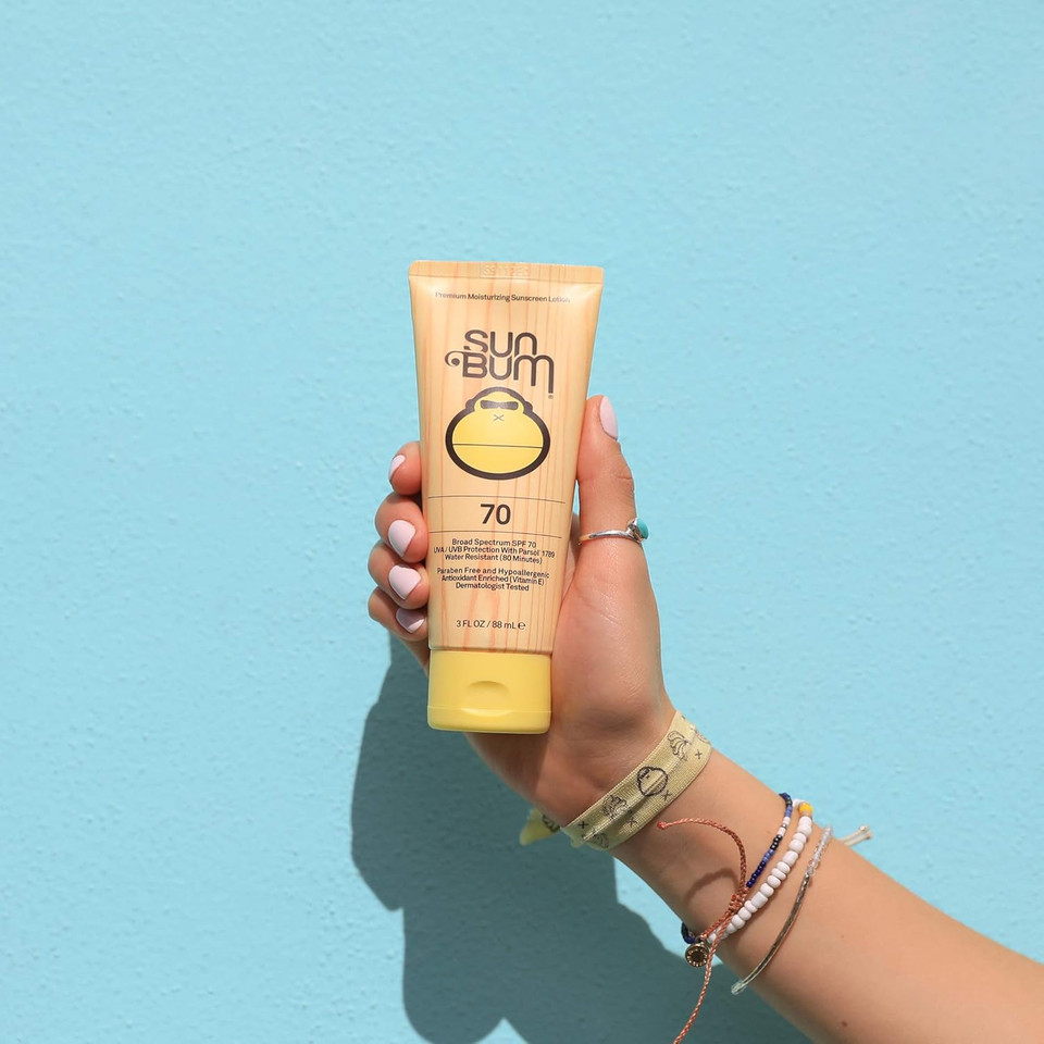 Sun Bum Original Spf 70 Sunscreen Body Lotion - Broad Spectrum Moisturizing Sunscreen With Vitamin E - Hawaii 104 Act Compliant (Made Without Octinoxate & Oxybenzone) - Travel Friendly - 3 Oz