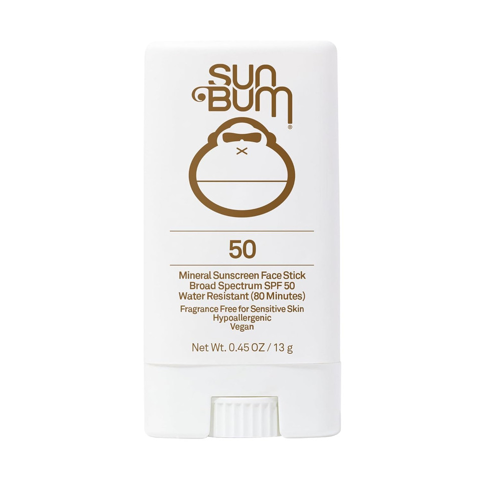 Sun Bum Mineral Spf 50 Face Stick Sunscreen - Water-Resistant Broad Spectrum Sunscreen With Vitamin E - Hawaii 104 Act Compliant (Made Without Octinoxate & Oxybenzone) - Travel Friendly 0.45 Oz
