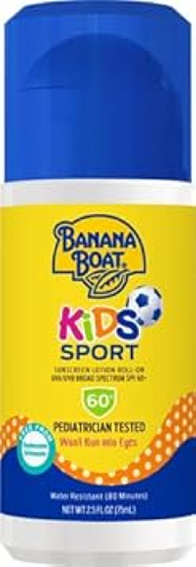 Banana Boat Sport Kids Sunscreen Roll On Lotion Spf 60, 2.5Oz | Travel Size Sunscreen For Kids Roll On, Childrens Sunblock Spf 60, 2.5Oz