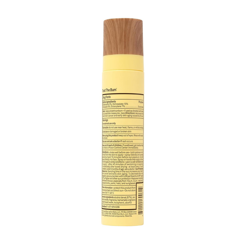 Sun Bum Original Spf 45 Sunscreen Mist - Broad Spectrum Moisturizing Facial Sunscreen Spray With Vitamin E - Hawaii 104 Act Compliant (Made Without Octinoxate & Oxybenzone) - Travel Friendly - 3.4 Oz