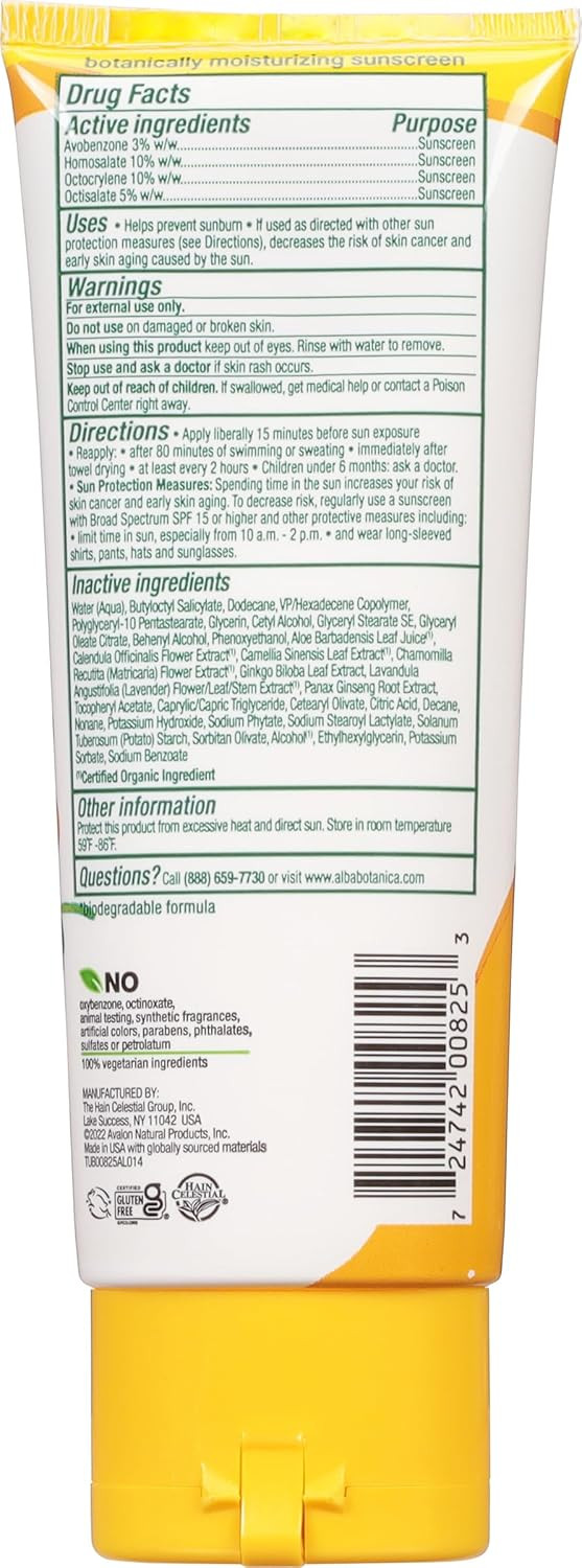 Alba Botanica Sunscreen Lotion, Spf 50, Island Vibe, 3 Oz