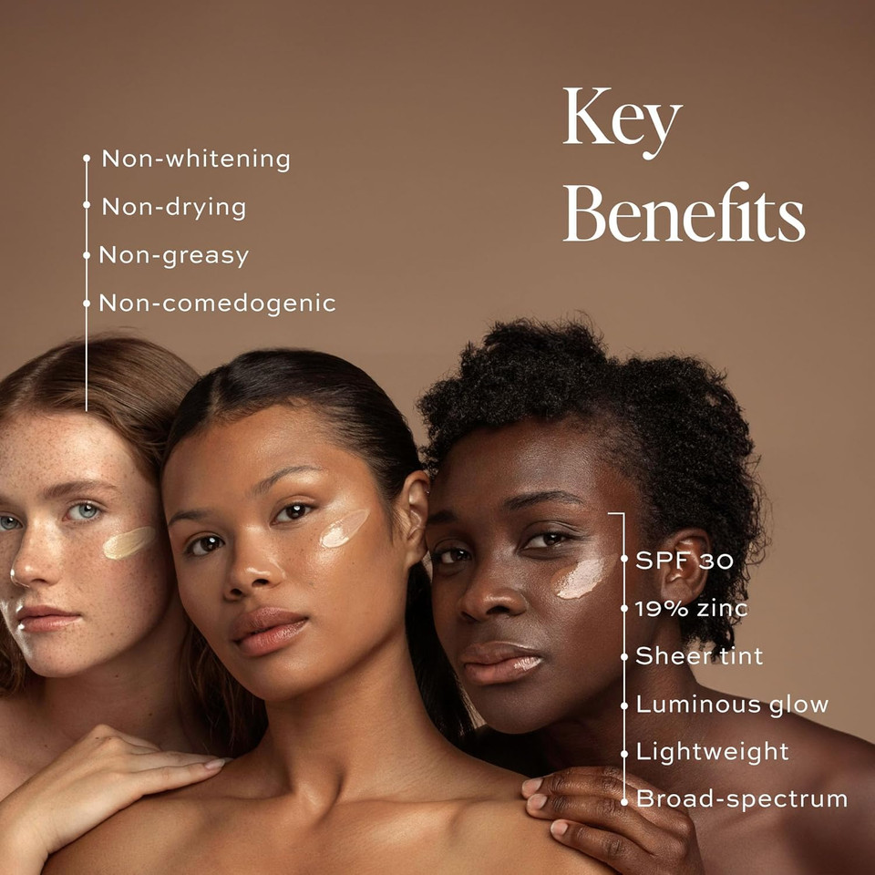 Dime Beauty Wonderscreen Spf 30, Clean, Mineral Face Sunscreen, Non-Whitening Sunscreen, Facial Sun Block, 50 G