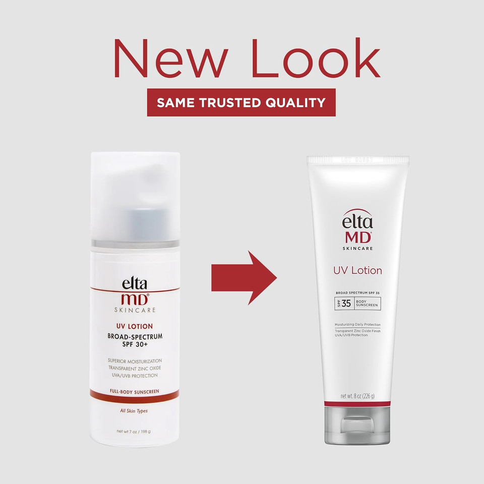 Eltamd Uv Lotion Body Sunscreen, Spf 30+ Sunscreen Lotion, Made With Zinc Oxide And Hyaluronic Acid, 7.0 Oz Pump