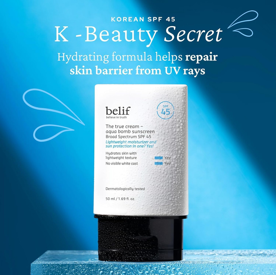 Belif Dew Guard - Daily Mineral Sun Spf 50 Hydrating Niacinamide Sunscreen (1.69 Fl. Oz) - Daily Broad Spectrum, Reduces Redness, No-White Cast, Non-Greasy, Korean Skincare
