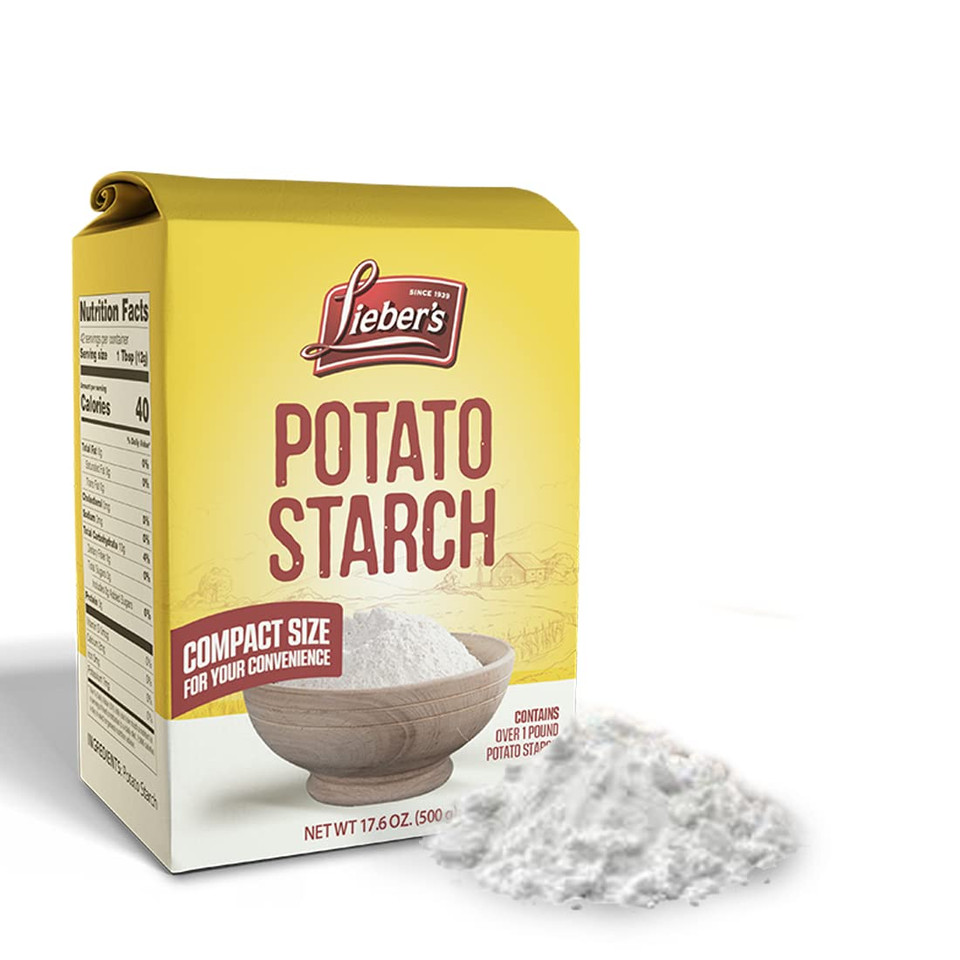 LieberS Potato Starch  17.6Oz Gluten Free Potato Flour For Baking  Premium Non-Gmo Thickener For Sauces, Soups  42 Servings  Vegan Friendly  Compact Size