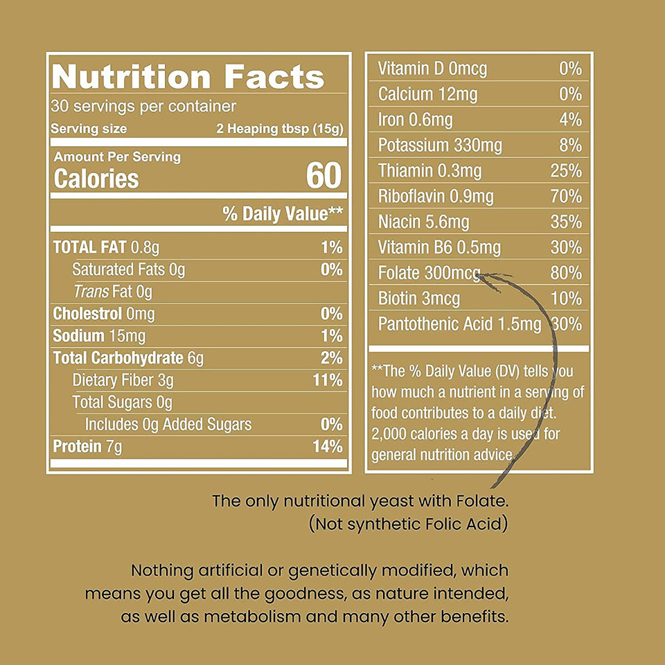 Nutritional Yeast Flakes Seasoning, Nooch For Vegan Cheese Powder Substitute, 3 Lb - 100% Pure Non Fortified, Unsweetened - Kosher, Gluten Free, Non Gmo, Plant Based Protein, Dairy Free