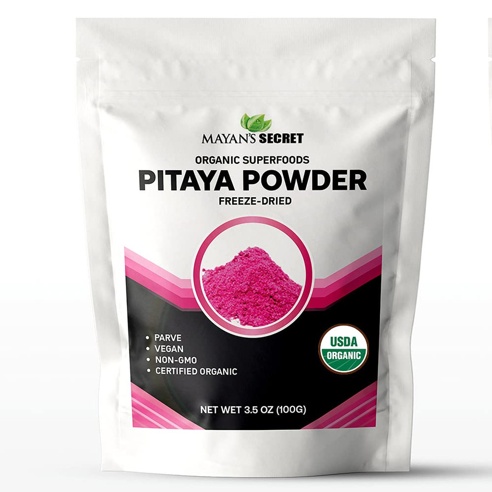 MayanS Secret 3.5Oz Pink Pitaya Powder Organic Dragonfruit | Vitamin C