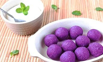 Purple Sweet Potato Powder (Purple Yam, Ube) - 100% Natural - Delicious, Colour-Changing Raw Sweet Potato Powder | Add To Cereal, Porridge, Yogurt, Smoothies | Net Weight: 75G