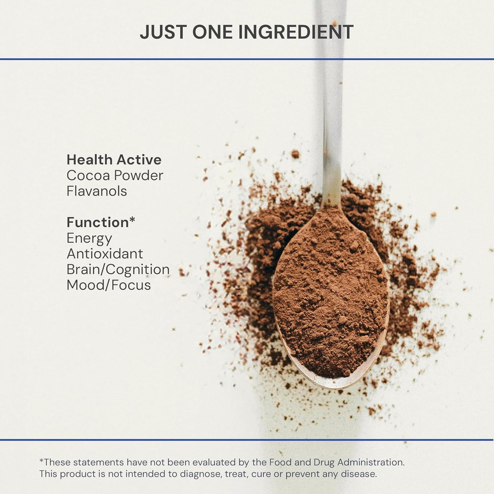 Blueprint Bryan Johnson Non Dairy Cocoa Powder  Elite Level Flavanols  100% Pure Cocoa  Low Fat Unsweetened Cocoa  Undutched  Keto Friendly  Great For Baking, Cooking & Smoothies  12Oz Bag