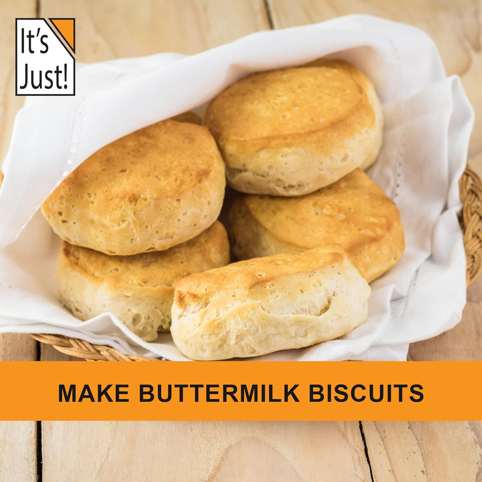 It'S Just - Powdered Buttermilk, 32Oz, Rbst/Rbgh Hormone Free, Shelf Stable, Evaporated Milk, Just Add Water, Perfect For Baking, Pancakes, Makes Over 1.5 Gallon Milk