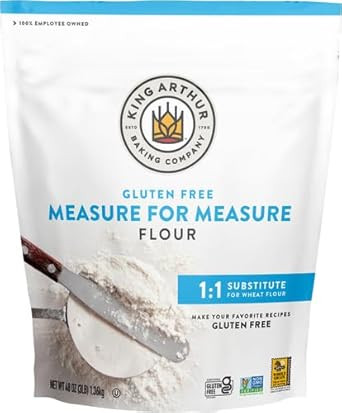 King Arthur Measure For Measure Gluten-Free Flour: All-Purpose 1:1 Substitute For Wheat Flour, Non-Gmo, Kosher Certified, 3 Lbs Bag For Baking Cookies, Cakes, Muffins