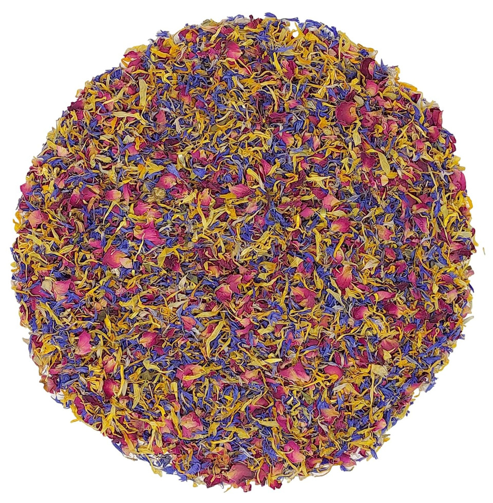 Spring Flower Blend  Edible Flowers - Rose, Cornflower And Marigold - All Natural, Culinary Grade Delights (0.35Oz) - Premium Quality - Perfect For Beverages, Cakes