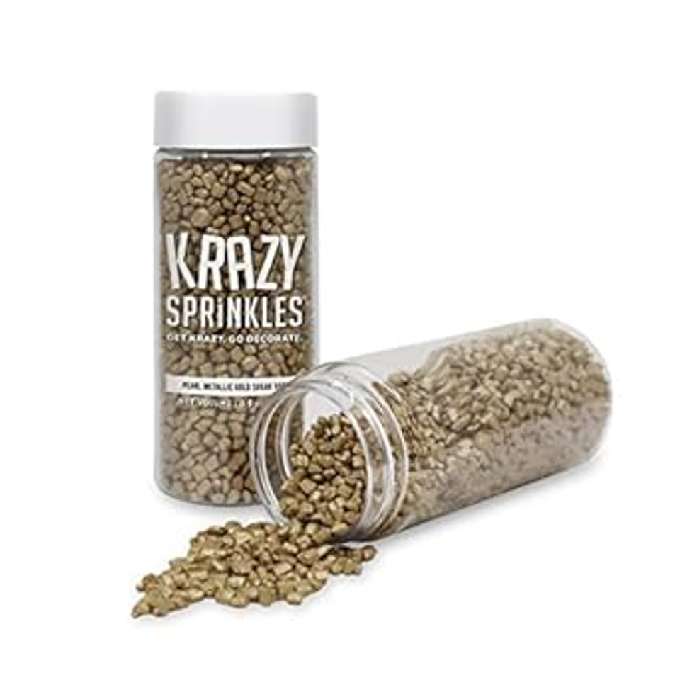 Krazy Sprinkles Metallic Black Sugar Rocks - (1/2 Cup 1X Jar) | Perfect For Baking, Ice-Cream & Decorative Needs By Bakell