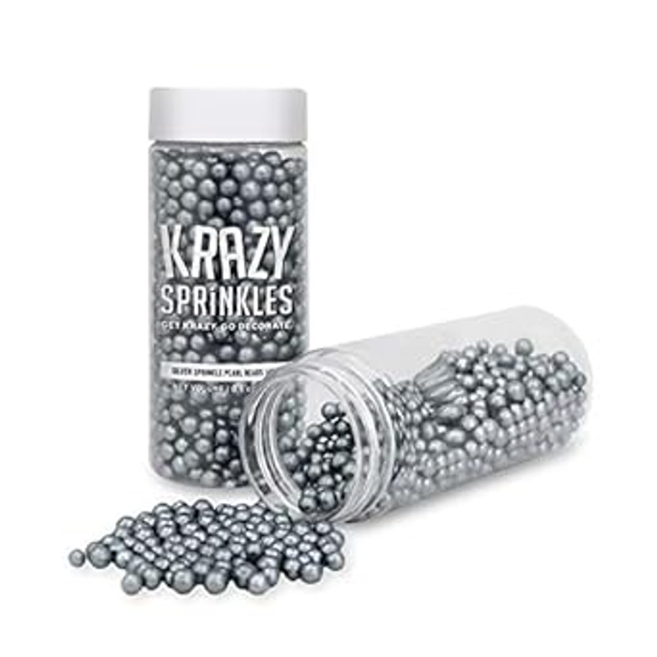 Krazy Sprinkles Pink Pearl 4Mm Sprinkle Beads - (1/2 Cup 1X Jar) | Sprinkles For Baking & Decorating By Bakell