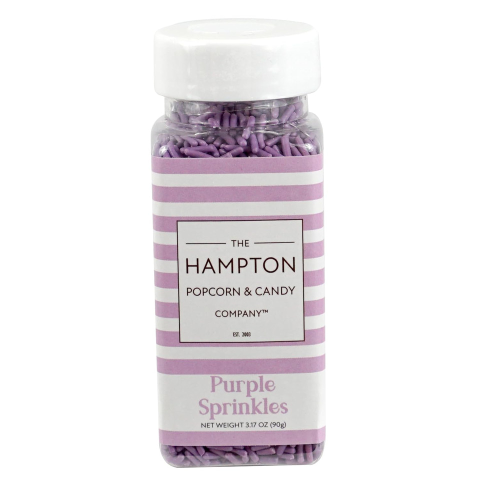 Purple Sprinkles Jimmies 3.17 Oz, Sprinkles For Cake Decorating, Cake Sprinkles, Sprinkles For Baking, Ice Cream & More, The Hampton Candy Company