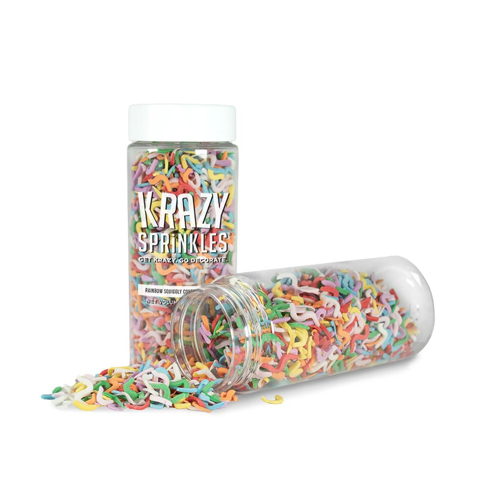 Krazy Sprinkles - Confetti Sprinkles (4Oz, 1X Jar) Sprinkles For Baking & Decorating By Bakell (Rainbow)