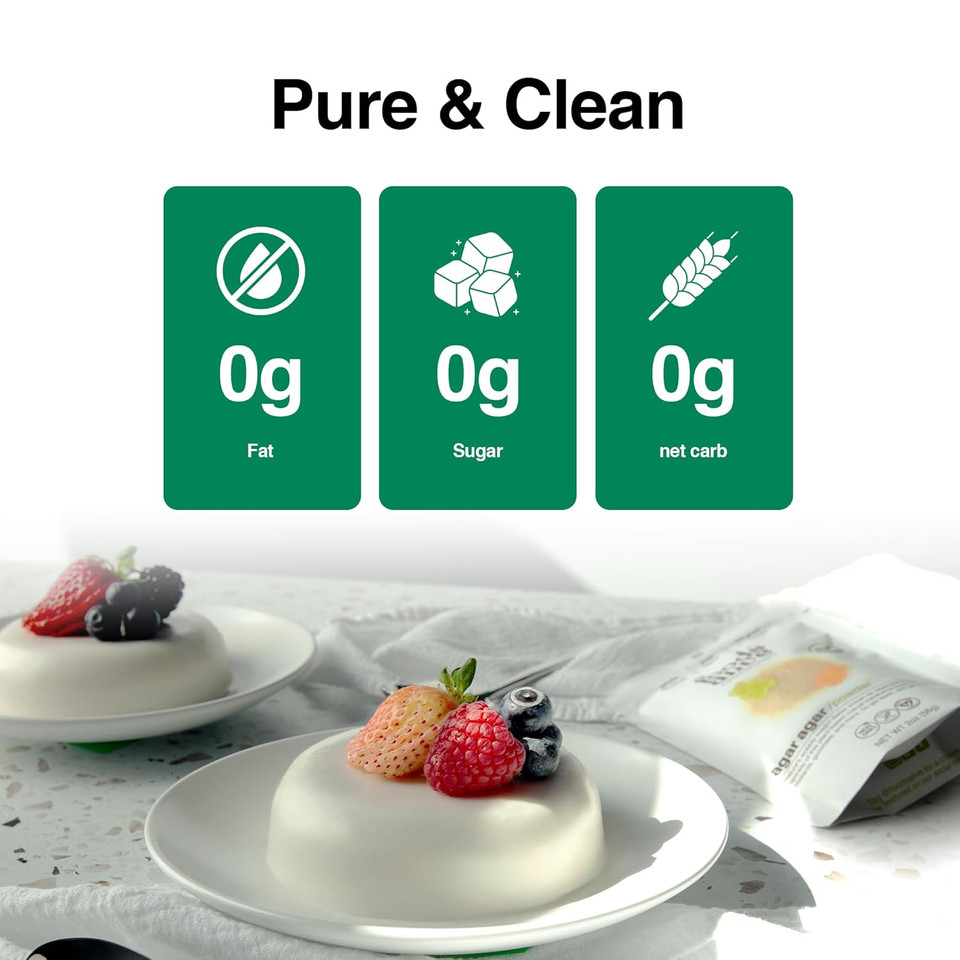 Foods Alive Organic Agar Agar Powder | 2 Oz | Plant Based Gelatin | Kosher Gelatin | Vegan | Gluten Free