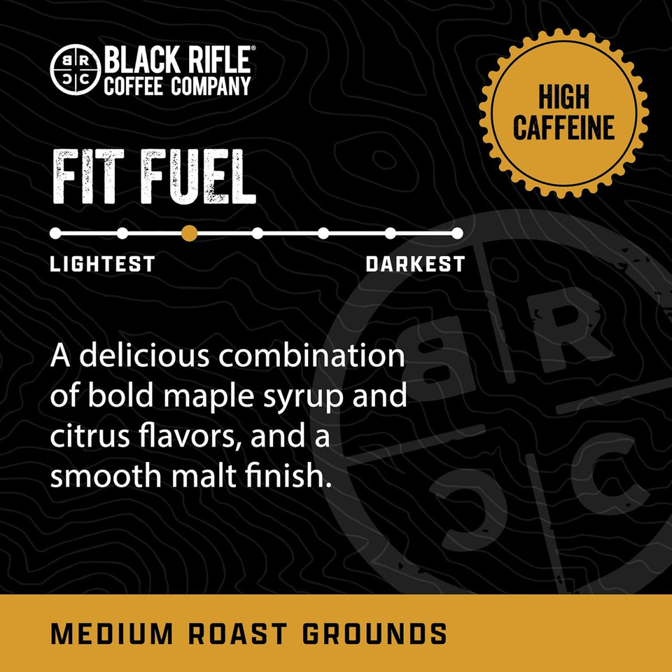 Black Rifle Coffee Company Ground Coffee Medium Roast - Roasted Blend Made From Pure Arabica Beans - Colombian & Brazilian Beans - Veteran Founded & American Made (Just Black, 12Oz Bag)