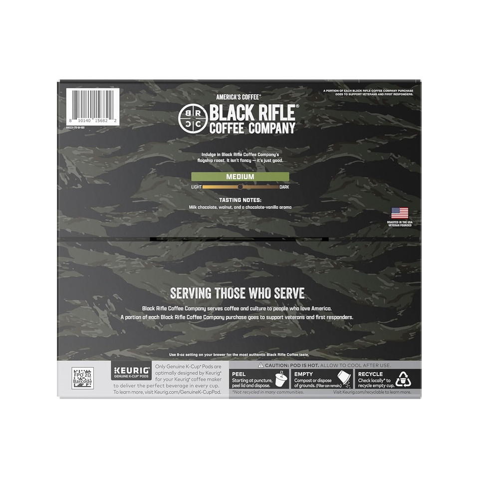 Black Rifle Coffee Company Wakin The Neighbors High-Caffeine Coffee Pods  Arabica & Robusta Blend For Extra Energy  Single Serve K Cup Compatible 88 Count