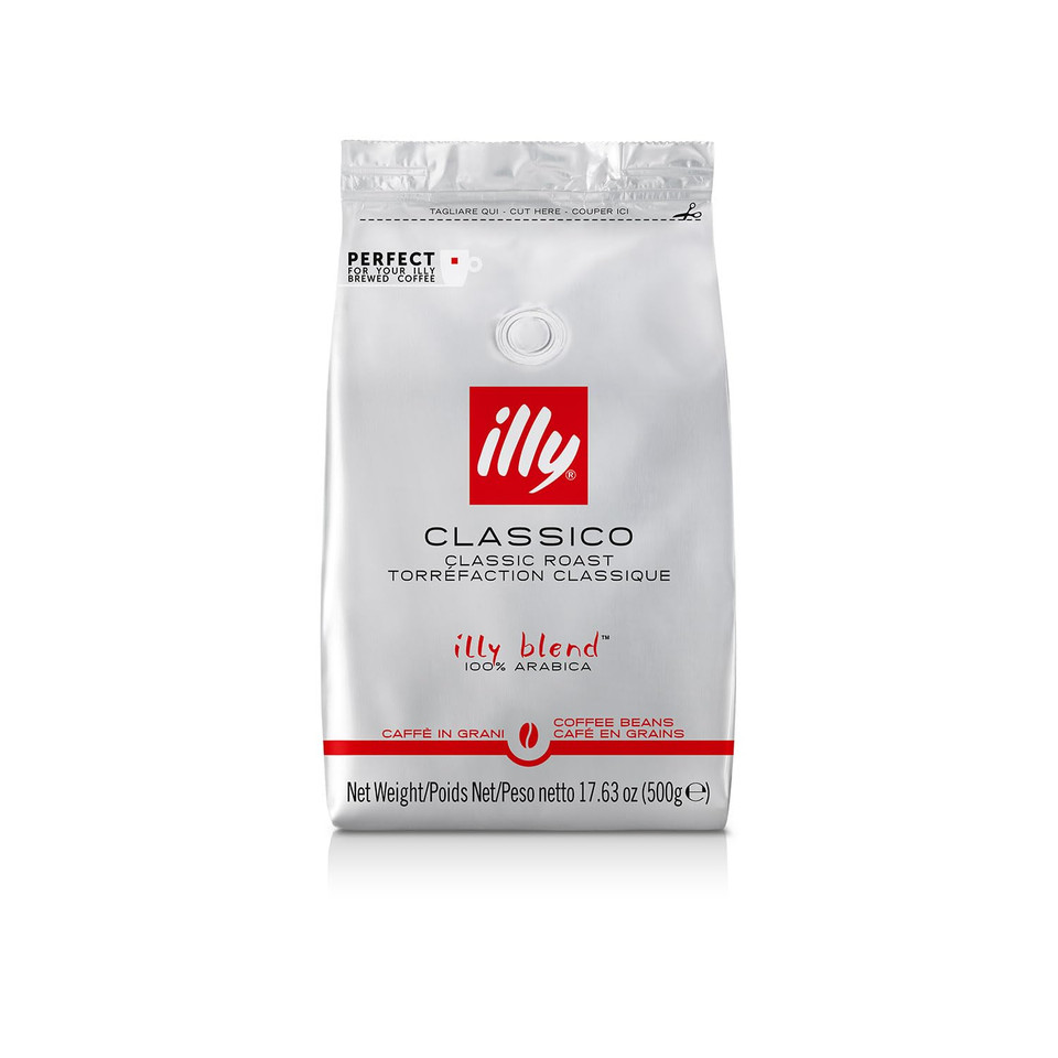 Illy Whole Bean Coffee - Classico Medium Roast - Notes Of Caramel, Orange Blossom & Jasmine - 100% Arabica - No Preservatives - 17.6 Oz