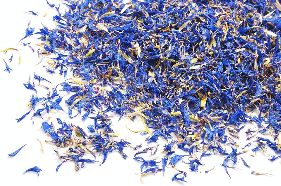 Pure Blue Cornflower Petals - 100% Natural Centaurea Cyanus - Dried, Grown In Germany Herbal Cornflower Flowers For Cupcakes, Lattes, Tea Blends, Bath Products, Gifts, Crafts