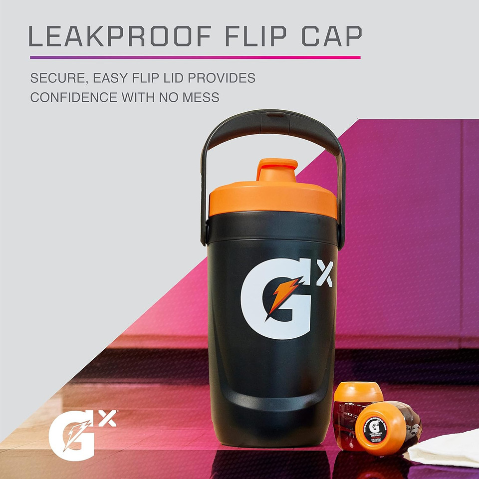 Gatorade Gx Performance Jug, 64Oz, Leakproof, Non Slip Grip, Great For Athletes, Navy Gatorade Gx Performance Jug, 64Oz, Leakproof, Non Slip Grip, Great For Athletes, Navy