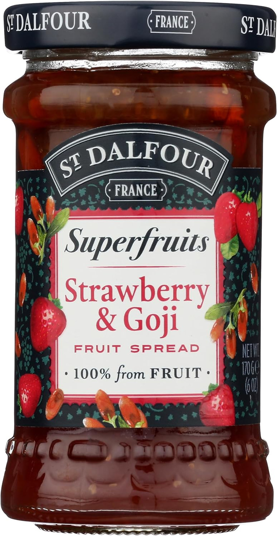 St. Dalfour Strawberry & Goji Superfruits Spread, 6 Oz