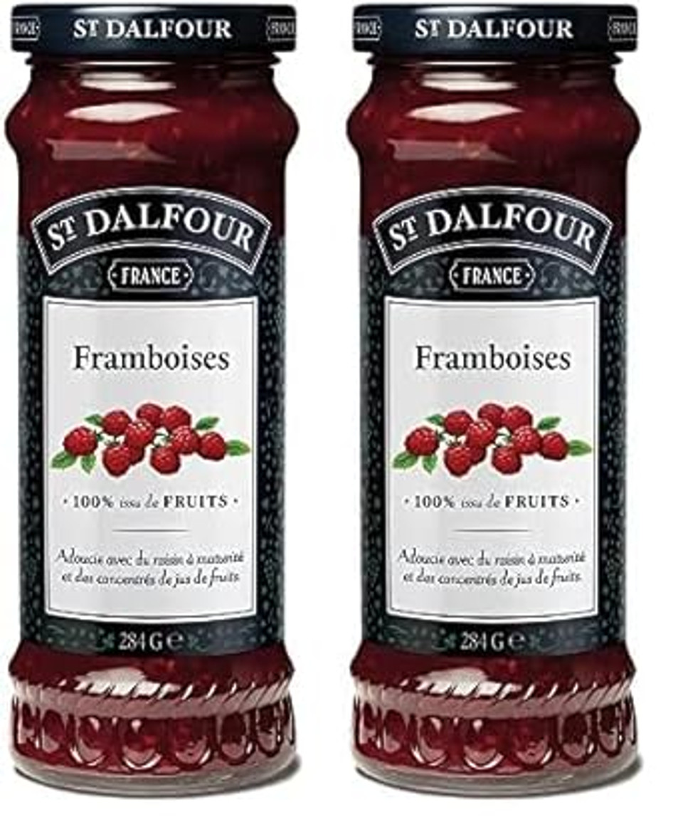 St. Dalfour Red Raspberry Fruit Spread - 10Oz - 100% From Fruit, No Artificial Ingredients, Non-Gmo, No Cane Sugars, All Natural, Made In France