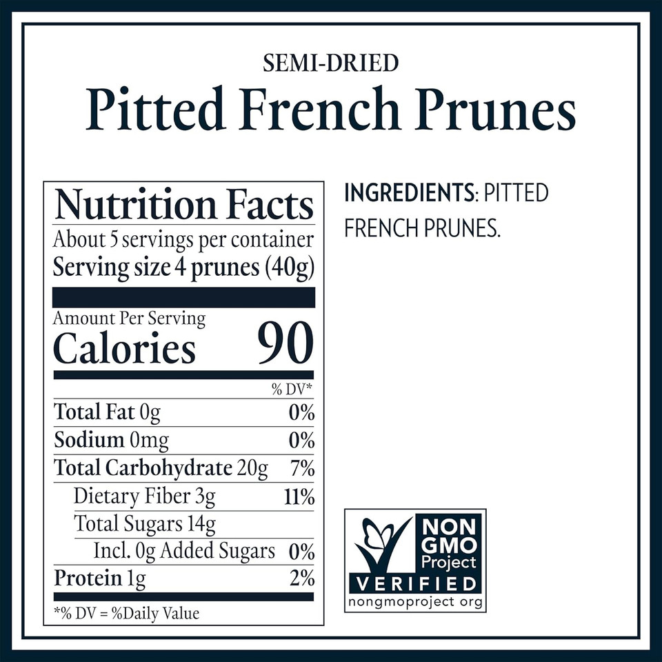 St. Dalfour Pitted French Prunes - 7Oz - All Natural, No Preservatives Or Artificial Ingredients - Made In France - 100% From Fruit