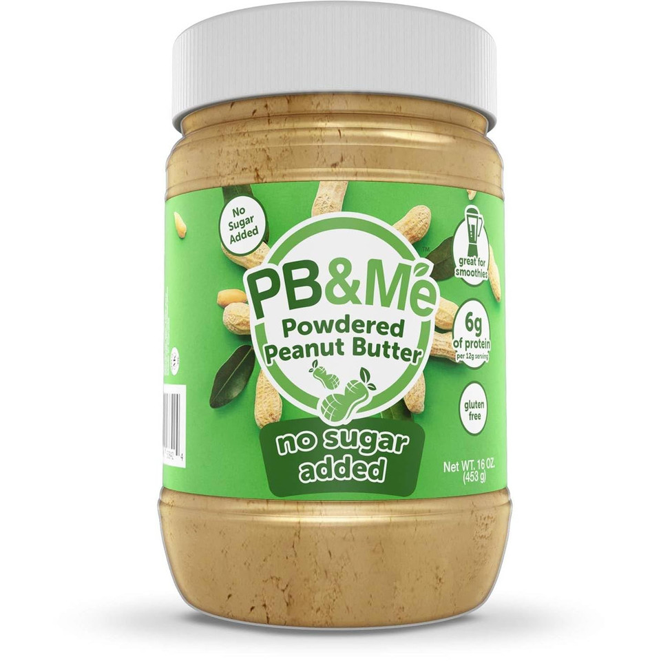 Pb&Me Sugar Free Peanut Butter Powder - Powdered Peanut Butter No Sugar For Low Calorie Snacks And Smoothies, Low Carb Peanut Powder Protein Snack, 453G Jar (1-Pack)