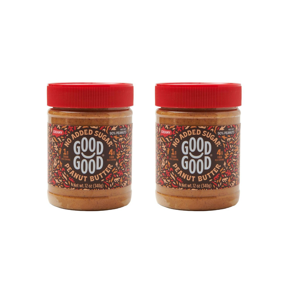 Good Good Sweet Strawberry Jam & Crunchy Peanut Butter - Keto Friendly - Low Carb & No Added Sugars - Vegan - Gluten Free - Preserves