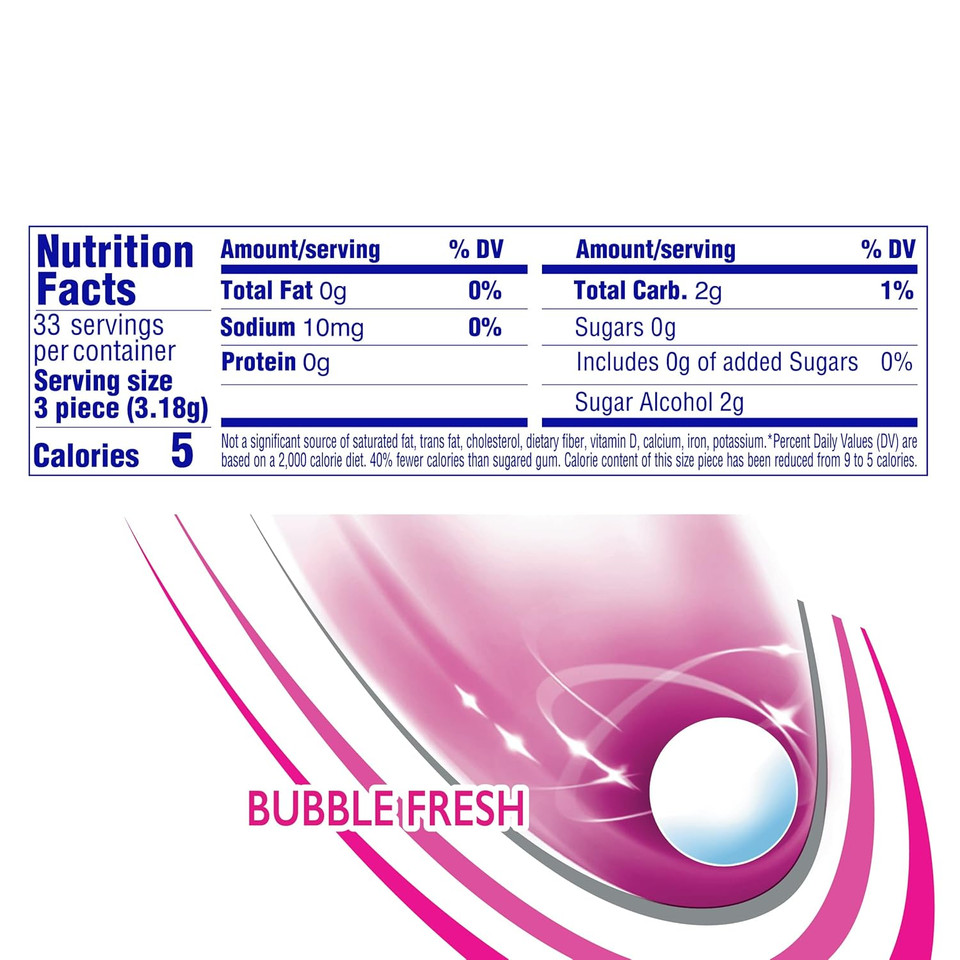 Mentos Always White Peppermint Sugar Free Gum With Xylitol Sweetener, 100 Count Bottle, 4 Bottles