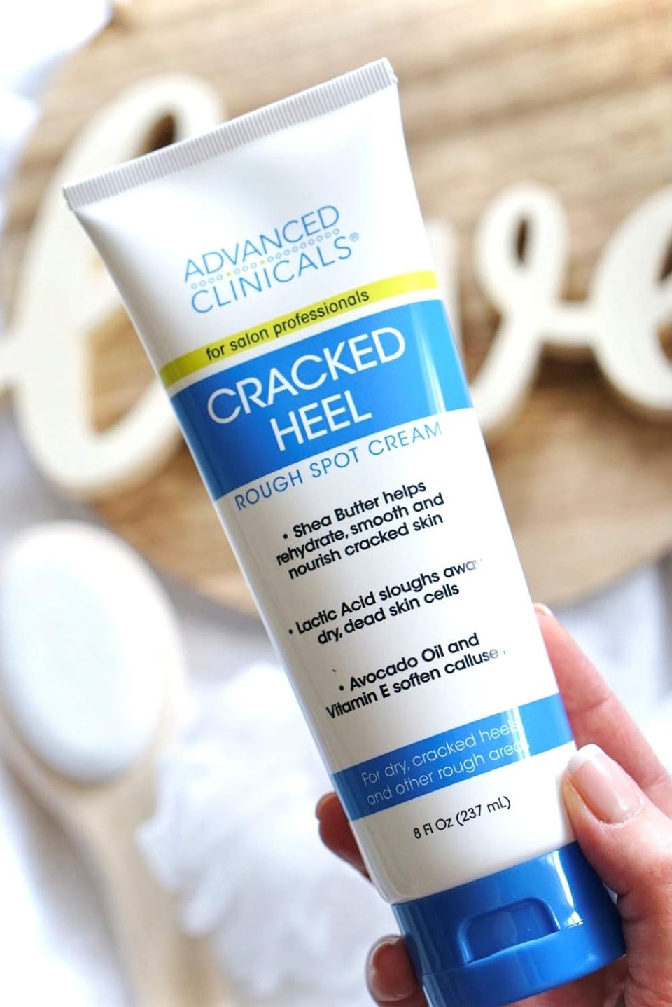 Advanced Clinicals Cracked Heel Foot Cream Skin Care Moisturizer Lotion For Feet W/Shea Butter | Helps Heal Cracked Skin, Rough Spots, Calluses, & Dry Skin | Foot Lotion | Hand Lotion| Large 8 Fl Ozcracked Heel Foot Lotion8 Fl Oz (Pack Of 1)