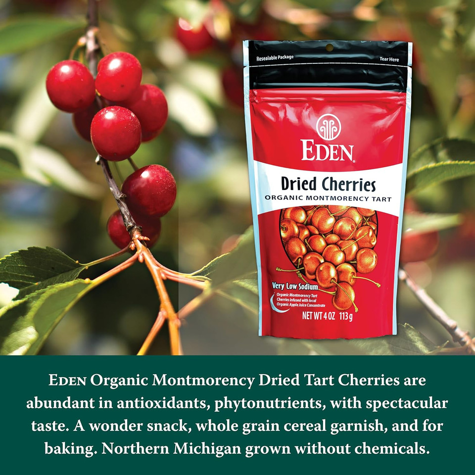 Eden Dried Montmorency Cherries, 4 Oz Bag