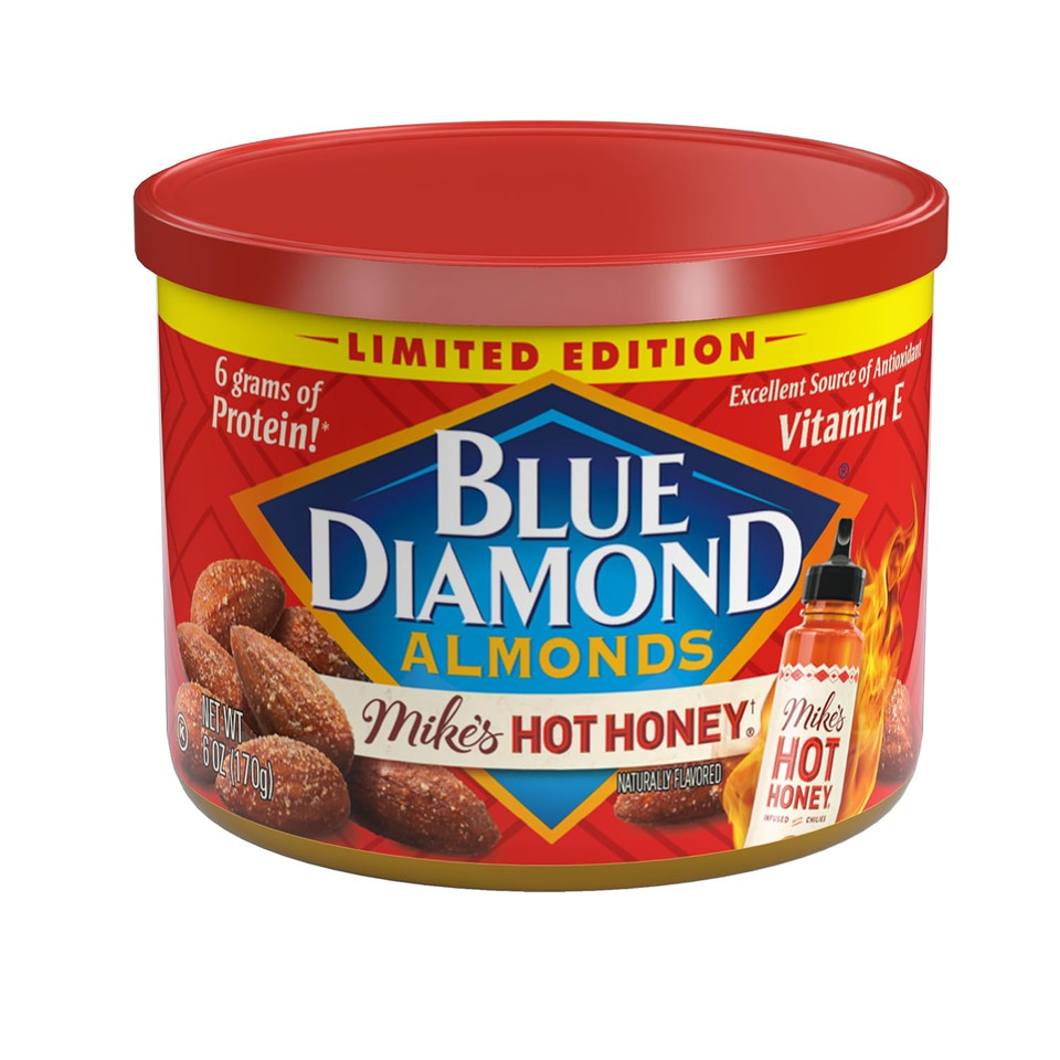 Blue Diamond Almonds, Classic Blueberry Flavored Sweet Snack Nuts Perfect Size For On-The-Go, Lunch, Adults And Kids, 6Oz Can