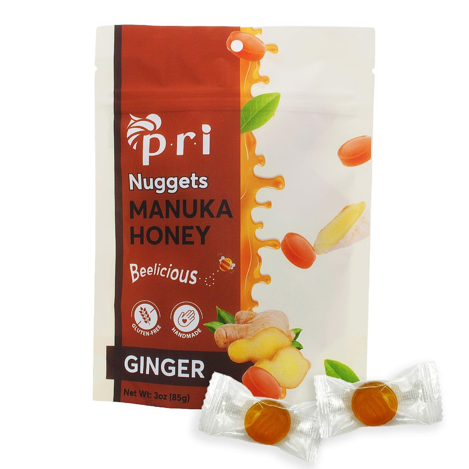 P.R.I Manuka Honey Nuggets, Sweet And All Natural Hard Candy Treat, 3Oz
