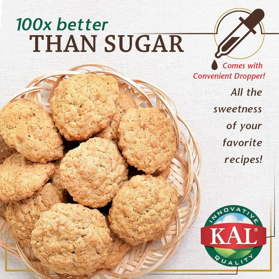 Kal Sure Stevia Drops, Natural Almond Flavor, Low Carb, Zero Calorie Sweetener, Keto Friendly, Great Tasting Liquid Stevia, Low Glycemic, 60-Day Money Back Guarantee, Approx. 354 Servings, 1.8 Fl Oz