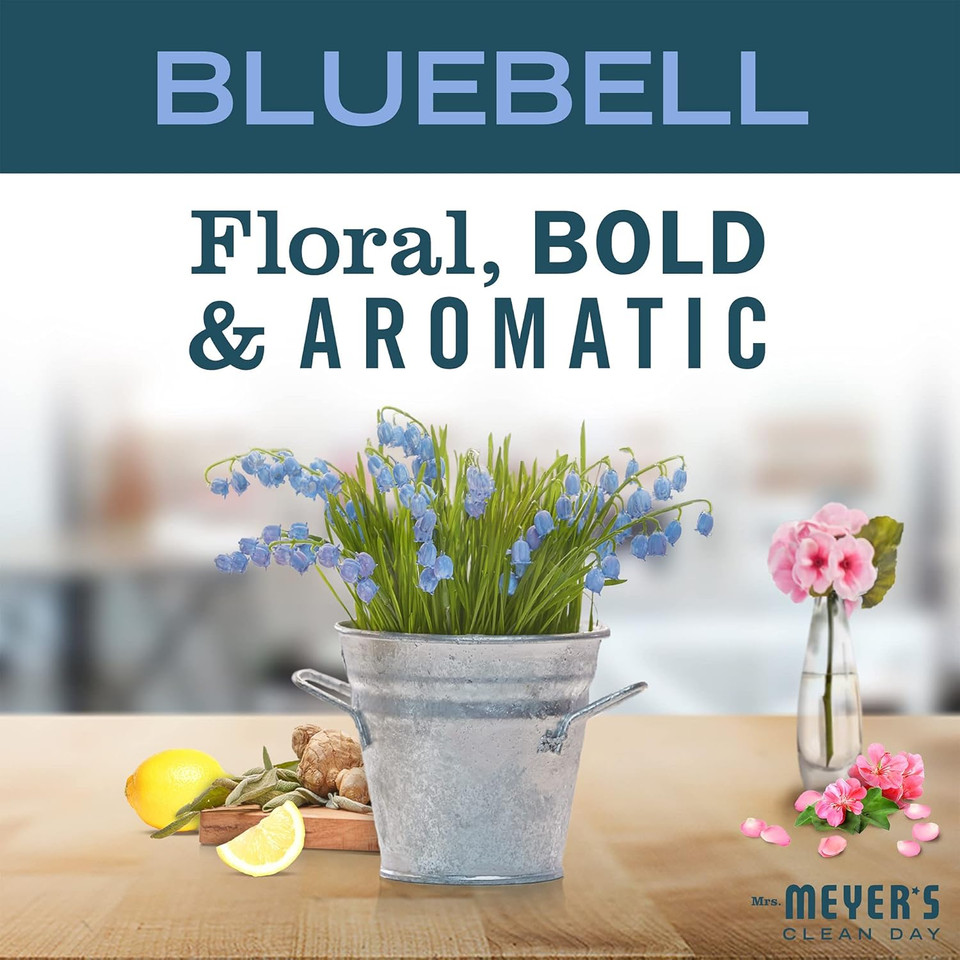 Mrs. Meyer'S Clean Day Multi-Surface Cleaner Concentrate, Use To Clean Floors, Tile, Counters, Bluebell, 32 Fl. Oz