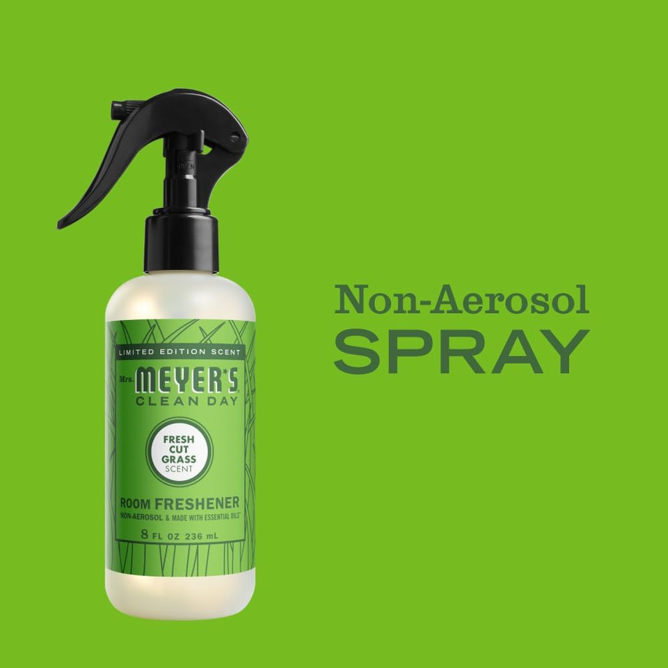 Mrs. Meyer'S Clean Day Room Freshener, Fresh Cut Grass Scent, 8 Ounce Non-Aerosol Spray Bottle
