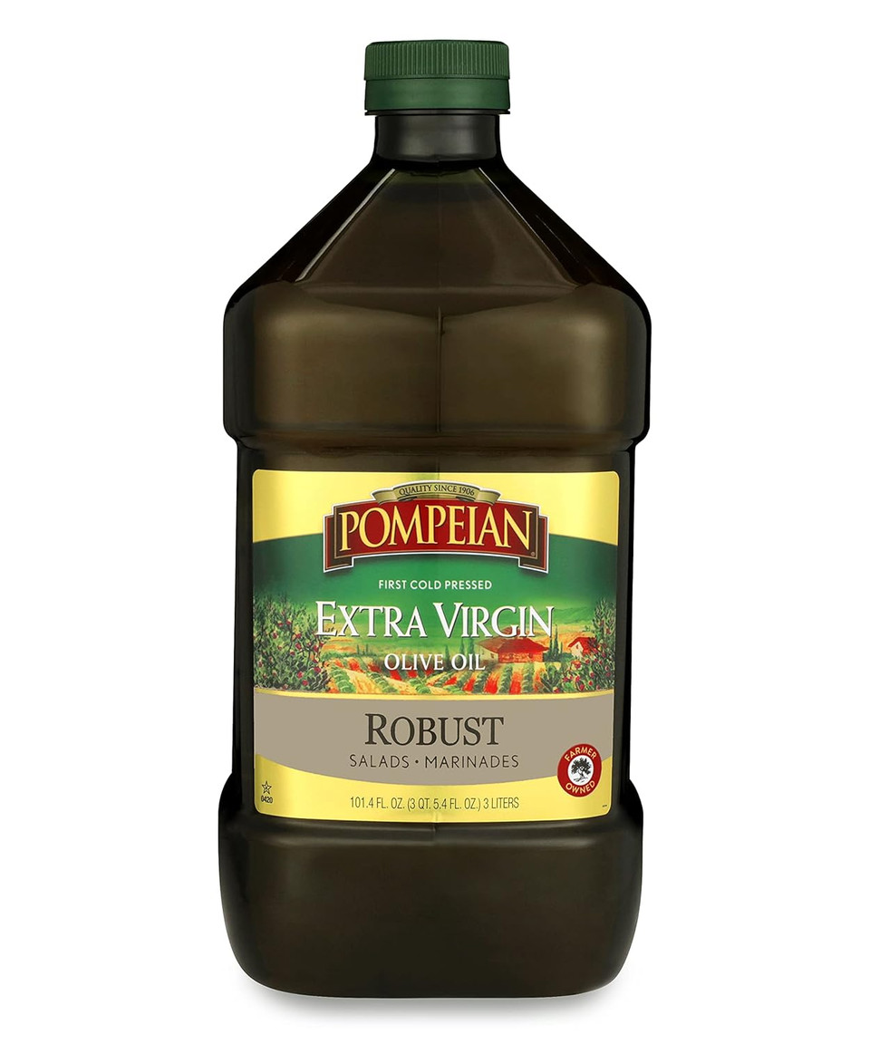 Pompeian Robust Extra Virgin Olive Oil, Contains Polyphenols, First Cold Pressed, 16 Fl Oz