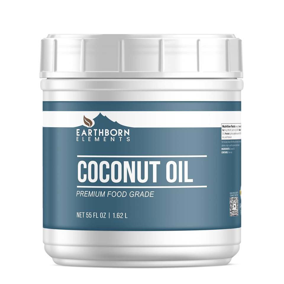 Earthborn Elements Coconut Oil 2 Gallon Bucket, Non-Hydrogenated, Food Grade, Always Pure