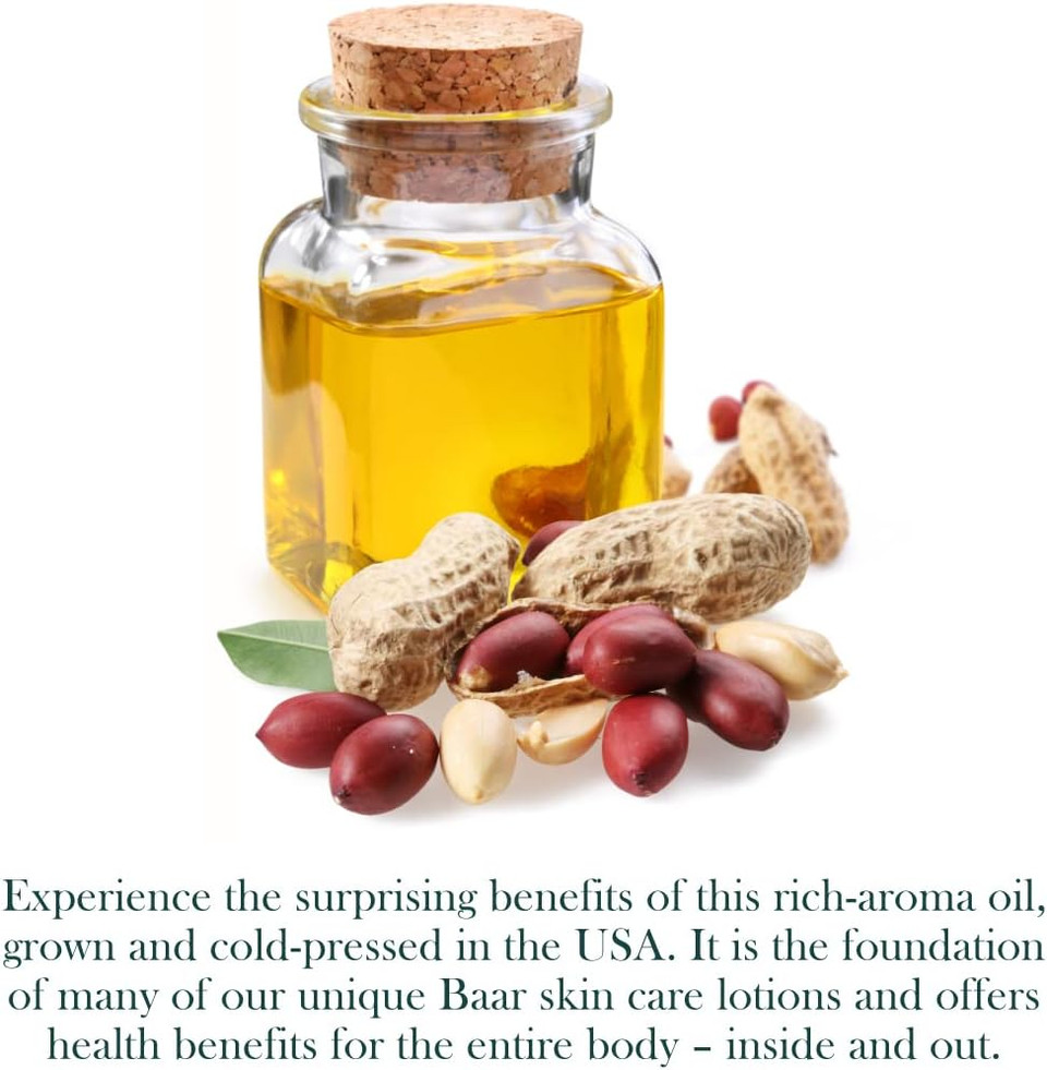 Baar Expeller, Cold Pressed Peanut Oil From Roasted Peanuts Grown In The United States - Kosher - Gmo And Solvent Free (32 Ounces)