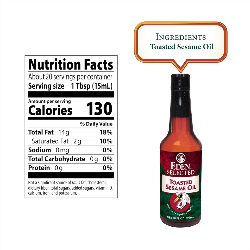 Eden Foods Oil Sesame Toasted, 5 Oz