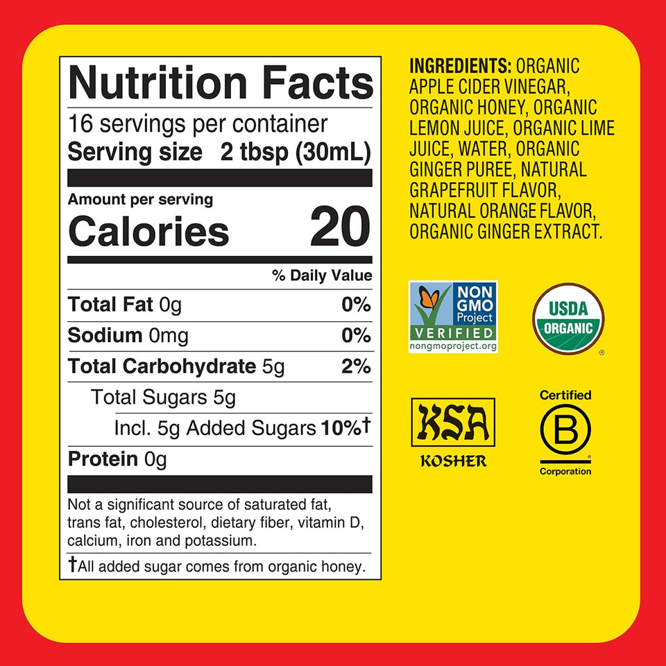 Bragg Organic Pineapple Turmeric Apple Cider Vinegar Blend With The 'Mother' - 16 Fl Oz - Raw And Unfiltered