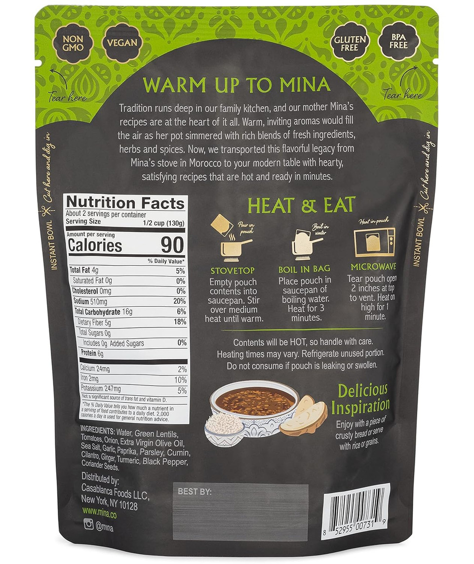 Mina, Hummus Moroccan Chickpea Stew, 10 Ounce