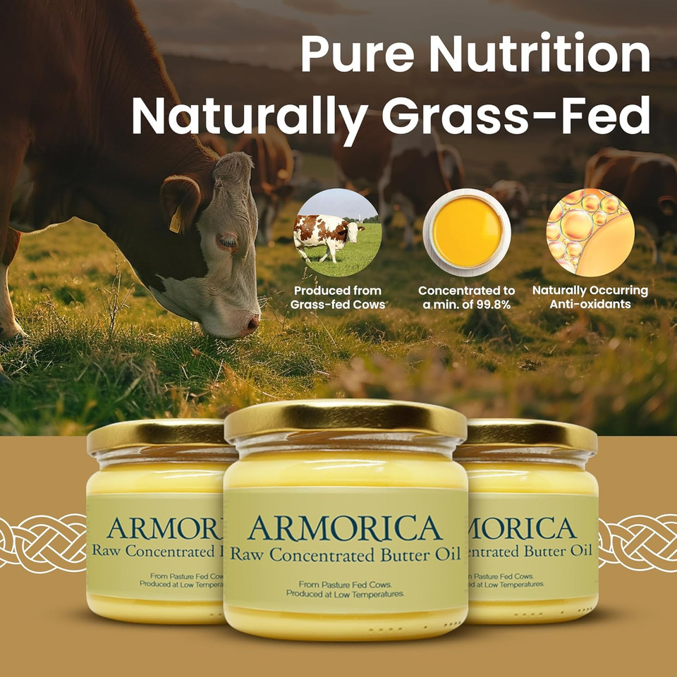 Armorica Raw Concentrated Butter Oil | Cold-Processed Butter Oil Made From Grass-Fed Cow'S Milk | Rich In Vitamins & Healthy Fats (230G)