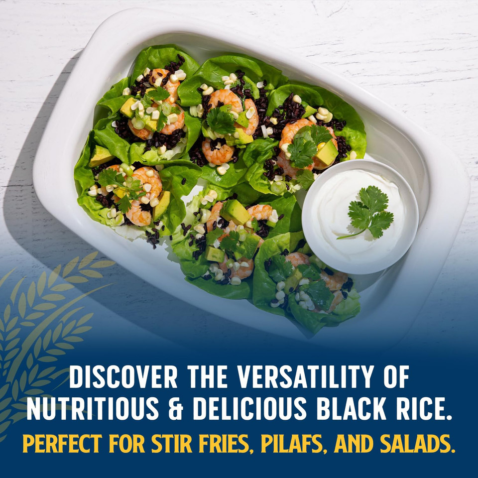 Lundberg Black Pearl Rice, Regenerative Organic Certified  Full-Bodied Black Rice, Responsibly Grown In California, 16 Oz